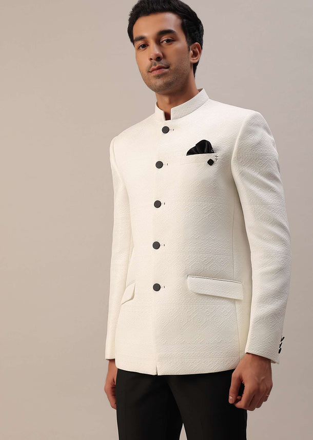 Pearl White Jodhpuri Set