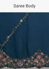 Persian Blue 3D Embroidered Saree In Tissue Silk