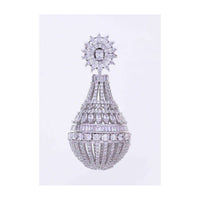 Diamond Studded Cut Out Silver Dangler Along With Buggle Bead Online - Kalki Fashion