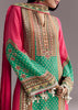 Pink And Green Printed Kurta Palazzo Set