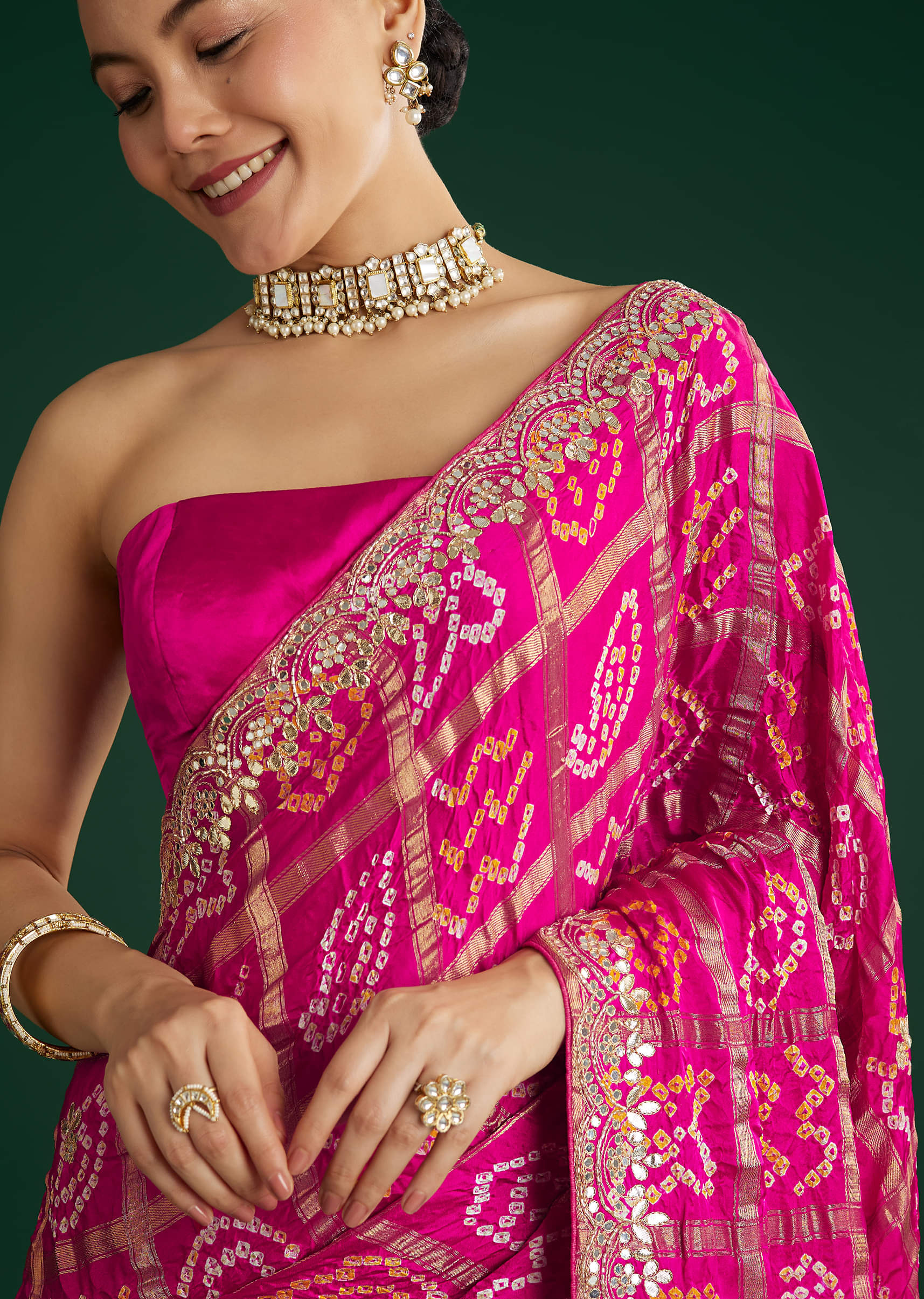 sari Buy Gold Beige Saree In Silk With Weaved Buttis And Zardozi
