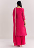 Pink Chinon Bandhani Palazzo Suit