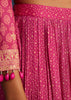 Pink Chinon Bandhani Palazzo Set