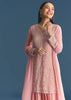 Pink Chinon Kurta Palazzo Suit With Moti And Cut Dana Work