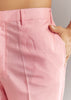 Pink Cotton Silk Jacket Kurta Set With Mirror And Dori Work