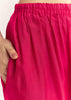 Pink Dola Silk Printed Kurta Dupatta Set With Embroidered Neckline