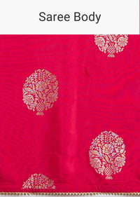 Pink Dola Silk Saree With Gotapatti And Brocade Border