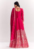 Pink Jacquard Silk Anarkali Suit With Dupatta