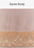 Pink Peach Kora Silk Saree With Zardosi Embroidery