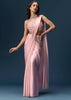 Pink Ready Pleated Saree With Embroidered Blouse