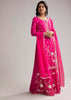 Pink Sequin Embroidered Palazzo Set With Dupatta