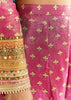 Pink Tissue Kurta With Printed Palazzo And Organza Dupatta