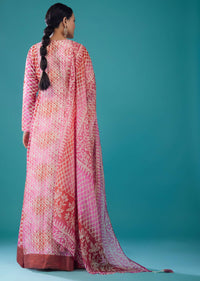 Rouge Pink Silk Anarkali Suit With Embroidery