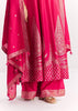 Pink Weave Silk Anarkali Suit With Dupatta