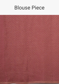 Valentine Red Chiffon Saree With Swarovski Stone Embellishments And Satin Border