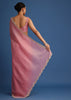 Pink Crushed Tissue Saree With Embroidered Border
