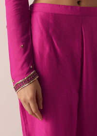 Pink Embroidered Anarkali Set