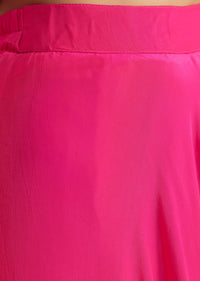 Pink Embroidered Palazzo Suit With Dupatta