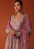 Pink Hand Embroidered Sharara Suit Set With Aari Work