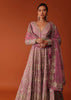 Pink Hand Embroidered Sharara Suit Set With Aari Work