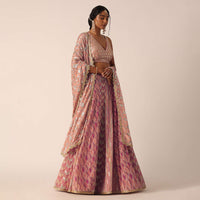 Pink Lehenga Set With Sequin Embellishments