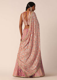 Pink Lehenga Set With Sequin Embellishments