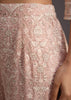 Pink Lucknowi Kurti Palazzo With Net Dupatta