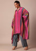 Pink Printed Kaftaan Set With Metal Coins Detailing