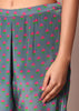 Pink Printed Kaftaan Set With Metal Coins Detailing
