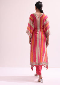 Pink Sequins Kurta Pant Set