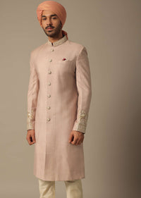 Pink Sherwani Set For Grooms