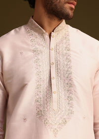 Pink Silk Full Sleeves Kurta And Pant