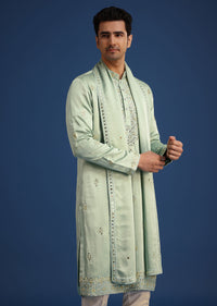 Pista Green Kurta Set With Dupatta