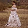 Powder Pink Lehenga Choli In Raw Silk With Colorful Resham And Cut Dana Embroidered Summertime Flowers And Mughal Motifs