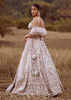 Powder Pink Lehenga Choli In Raw Silk With Colorful Resham And Cut Dana Embroidered Summertime Flowers And Mughal Motifs