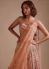 Powder Pink Lehenga Choli In Raw Silk With Colorful Resham And Sequins Embroidered Geometric And Floral Motifs