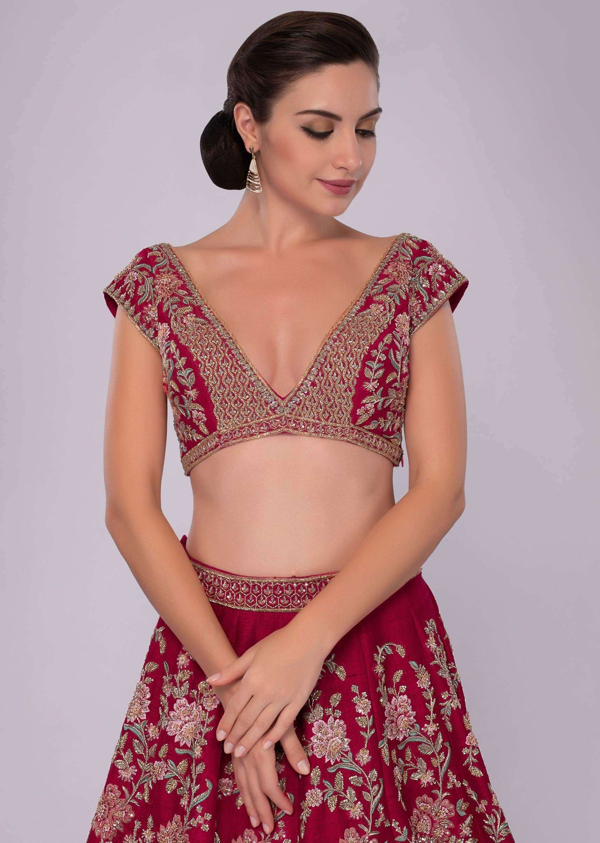 Disha Patani in Kalki mesmerising pink raw silk lehenga set in multi color resham