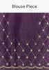 Purple Embroidered Crushed Tissue Saree With Cutdana And Sequins