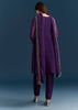Purple Organza Kurta Set With Embroidery And Dupatta