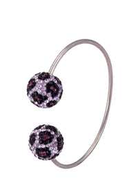 Purple Bauble Bracelet In Silver Polish