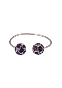 Purple Bauble Bracelet In Silver Polish