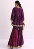 Purple Crepe Bandhani Print Sharara Set