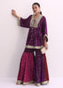 Purple Crepe Bandhani Print Sharara Set