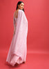Purple Embroidered Anarkali With Lucknowi Work Dupatta