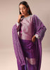 Purple Embroidered Kurta Palazzo Set Suit