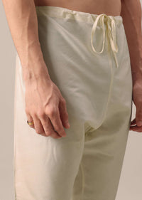 Purple Kurta Set In Art Silk With Leather Embroidery