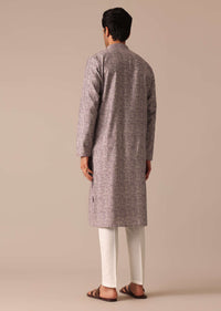 Purple Muslin Silk Kurta And Pant Set