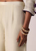 Purple Palazzo Set In Silk With Embroidered Kurta