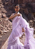 Purple Pre Stitched Frill Saree With Blouse