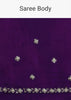 Purple Satin Chinon Saree With Stone Embellishments And Unstitched Blouse Piece